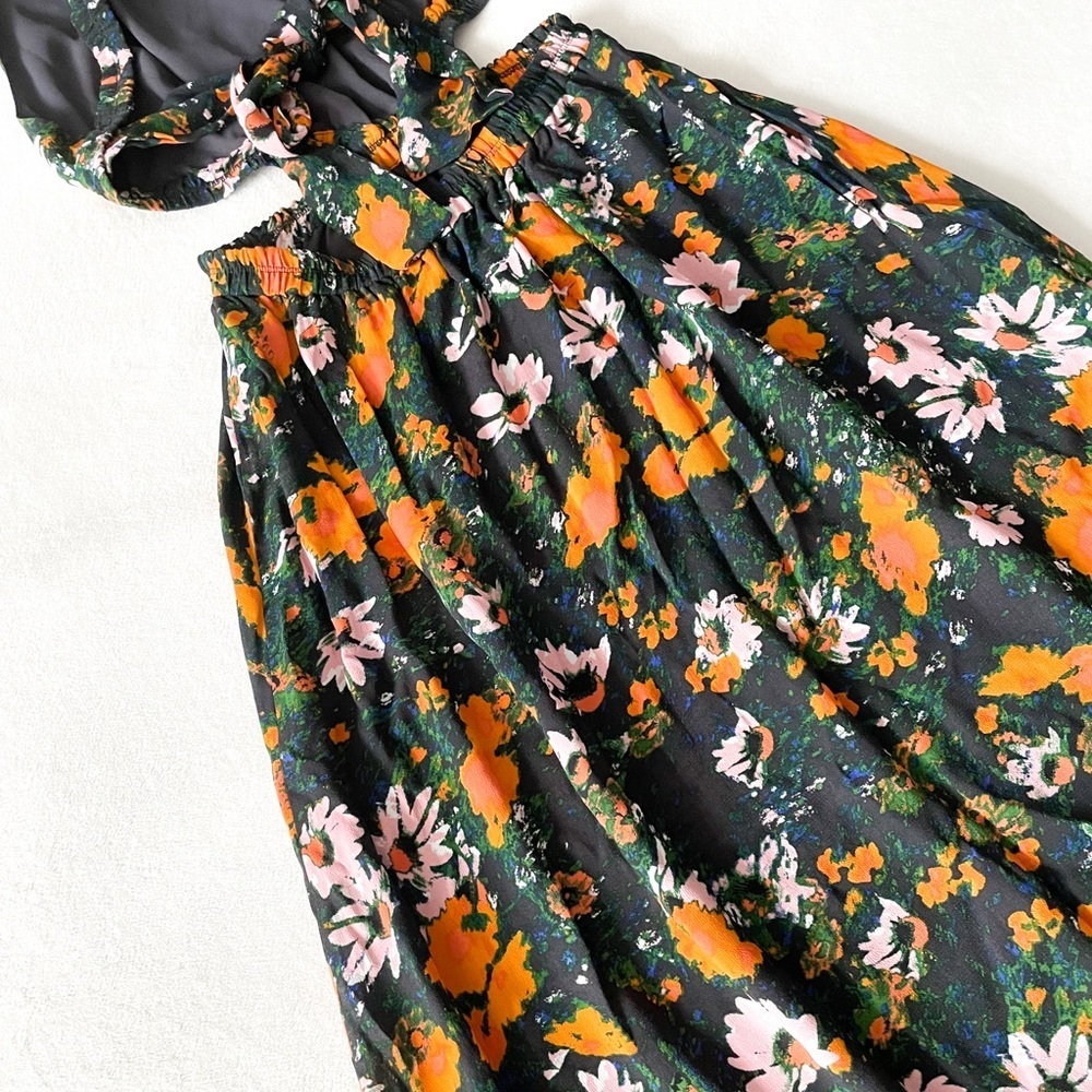 Wilfred Floral Cut-out Halter Maxi Dress - Picture 9 of 13